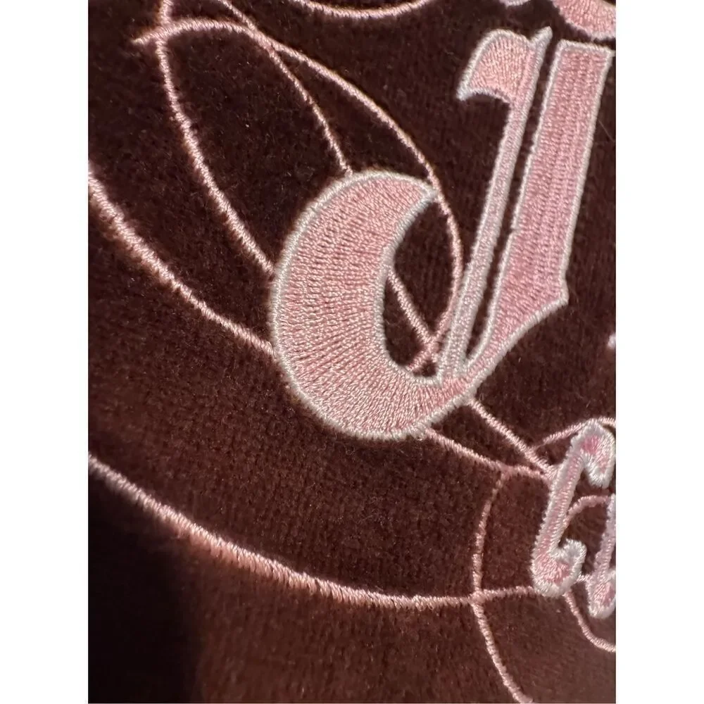 Vintage juicy slumber party black /brown & pink travel throw